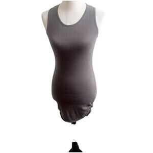 Planet By Lauren G Cotton Tunic XS/Small Designer Sustainable Fabric Gray